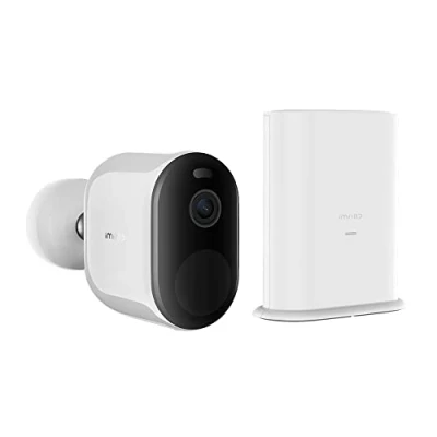 Immagine di IMILAB Telecamera esterna senza fili solare a colori visione, PTZ di sorveglianza 2.5 K con batteria incorporata, AI/PIR rilevazione umana, audio bidirezionale, Alexa/IP66, pannello