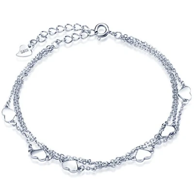 Immagine di Infinite U elegante angelo cuore in Argento Sterling 925 con zirconi ciondolo collana per donna/ragazza, colore: