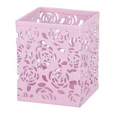 Immagine di RICOO Organizer Scrivania, Portapenne da Scrivania B003 P, Porta Penne per in Metallo, Ideale Ufficio e Casa, Dimensioni: 8 x 10 cm, Rosa
