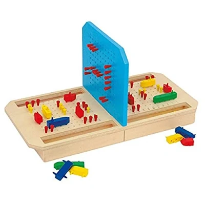 Immagine di Small Foot Navi che affondano in legno, con elementi di gioco collegabili, strategia per grandi e piccini, dai 6 anni, persone 3457, rosso