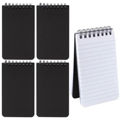 Immagine di GEBETTER 4pz Block Notes A7 Piccoli, Blocco Appunti Note Spirale con Copertina, Taccuini Tascabili a Righe Quadernino per Lavoro Scuola Ufficio