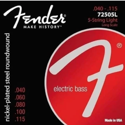 Immagine di Set di Corde 7250 Bass Acciaio Nichelato Scala Lunga 5L Scalature .040 .115