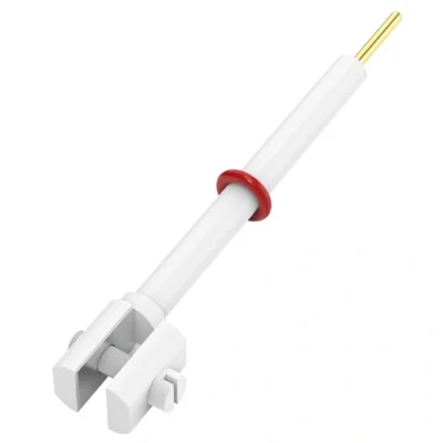Immagine di Labasics PTFE Platino Elettrodo Titolare, Elettrolitico Cella Morsetto Solido Campione Conduttivo Titolare Clip con 10 x 15 mm Alta Purezza Foglio e Corpo in