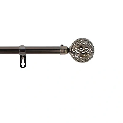 Immagine di douceur d &#039;intérieur KIT TRINGLE DECO EXT. 19 mm 120 &lt; 210 CM PIASTRA GLOBA NICKEL