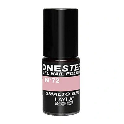 Immagine di ONE STEP Smalto Semipermanente in Gel 3 1 Veloce e Facile Applicazione Durata Settimane Alta Pigmentazione Senza Strato di Dispersione 5ML Layla Cosmetics N.72 MILKY PINK (Rosa)
