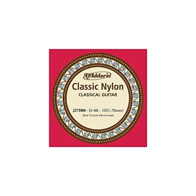 Immagine di corda singola D&#039;Addario J27H04 in nylon per chitarra classica, adatta studenti, tensione forte, quarta