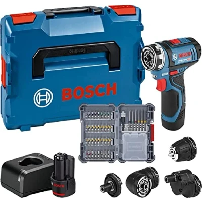 Immagine di Bosch Professional 12V System Trapano Avvitatore a Batteria Gsr 15 Fc (Incl. 2 Batterie 2,0 Gba 12V, Caricabatteria, 4 Rialzi, Set Accessori da 40 Pz., L Boxx 136) Amazon Exclusive