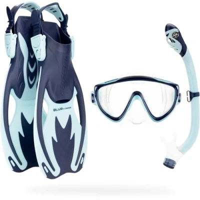 Immagine di Cressi Tinetto Rocks Dry Set, Navy/Ice Cyan, S/M