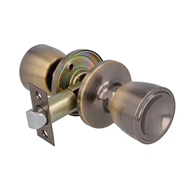 Immagine di Amig Pomello del passo Set di pomelli con Maniglia su entrambi i lati Ideale per porte interne Ottone Colore pelle Tipo tazza ingresso 60/70 mm