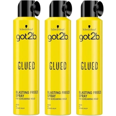 Immagine di Schwarzkopf got2b Glued Blasting Freeze Spray, 300 ml, confezione da 3