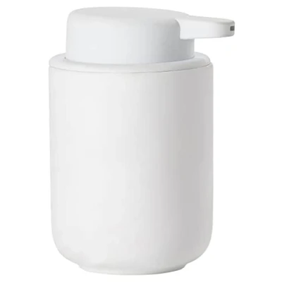 Immagine di Zone Denmark Ume, dispenser per sapone liquido, in gres con rivestimento Soft Touch, colore bianco