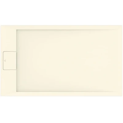 Immagine di Ideal Standard Ultra Flat S i.life, Piatto doccia rettangolare 120x70 in resina, Piletta di scarico lato corto, Finitura opaca effetto pietra, Sabbia