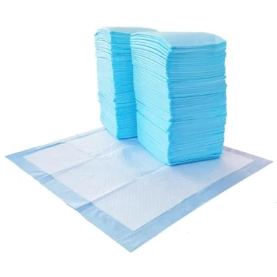 Immagine di Amazon Basics Tappetini profumati e Impermeabili a 5 Strati per la pipì dei Cani, 56 x cm, Confezione da 100, Blu, Bianco
