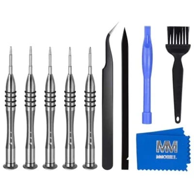 Immagine di MMOBIEL Kit di cacciaviti professionali 10 in 1 per riparazione MacBook Pro/Air con Retina Tri Wing Phillips Pentalobe 5 Torx T5/T6