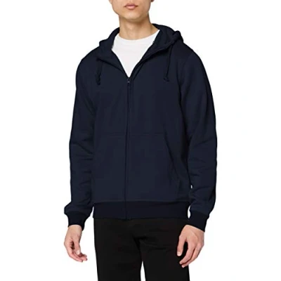 Immagine di CliQue Felpa Basic con Cappuccio e Zip Intera, Opaco, Blu (Blu Scuro), XL Uomo