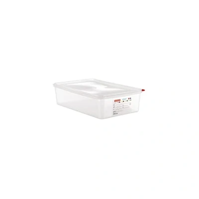 Immagine di Araven 03354 PP contenitore per alimenti con coperchio, gn 1/1, 13.7 l, 100 mm, manico (confezione da 4),