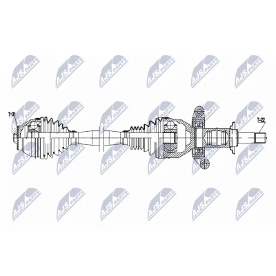 Immagine di NTY NPW BM 183 Albero motore / Semiasse Assale anteriore Sx 902