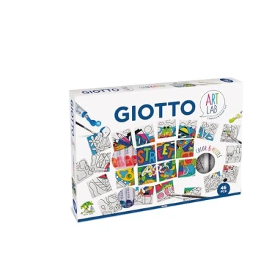 Immagine di Giotto Art Lab: Color &amp; Puzzle Kit Creativo per Giocare 24 Tessere da Colorare + 20 Tempere in Tubetto 1 Pennello Piatto n.2 Foglietto Illustrativo