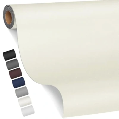Immagine di Pelle Adesiva per Riparazioni Autoadesivo, 80 x 200 cm Patch di Riparazione in Pelle,Ecopelle Divani, Sedili Auto, Mobili, Borse, Giacche （Liscio Bianco）