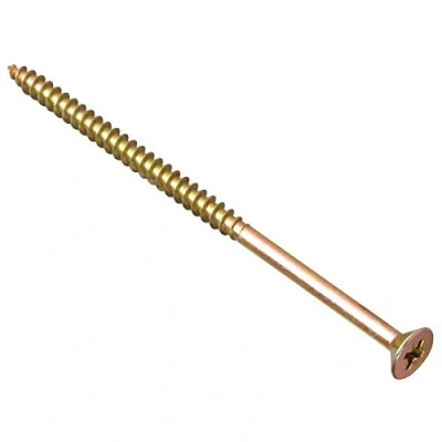 Immagine di Forgefix FORMPS6150Y Vite Multiuso Compatibile Pozi CSK ST ZYP 6,0 x 150 mm, Confezione da 100, Giallo passivato, 6 150mm, Set di 100 Pezzi