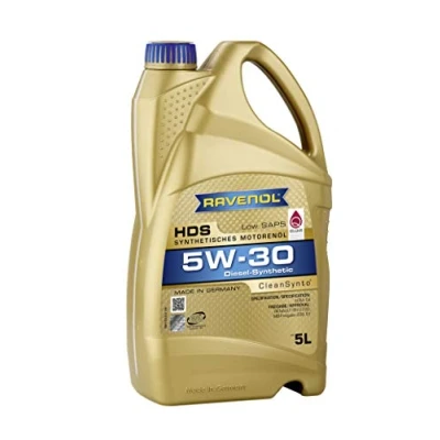 Immagine di RAVENOL HDS SAE 5 W 30/5 W30 Low SAPS Olio motore Diesel, schont Diesel Filtro Antiparticolato (5 litri)