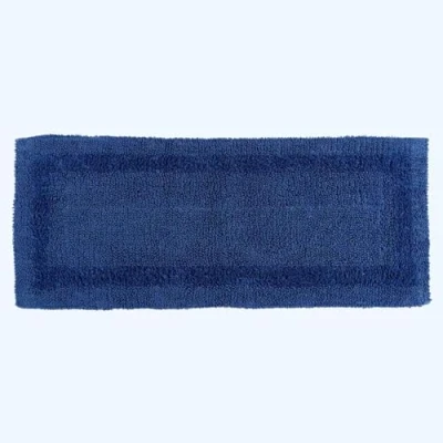 Immagine di HOMESCAPES Tappeto da bagno extra large, 1600 g/m², morbido, 100% cotone, reversibile, lavabile, super assorbente, ad asciugatura rapida, colore blu navy, 40 x 100 cm