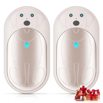 Immagine di Lepwings Scaldamani Elettrico Portatile, Ricaricabile USB Riutilizzabile 2 in 1 con 3 Livelli, 20 Ore di Calore Duraturo, Batteria 3000 mAh*2, Caldo Regalo Invernali per all&#039;Aperto Bianco