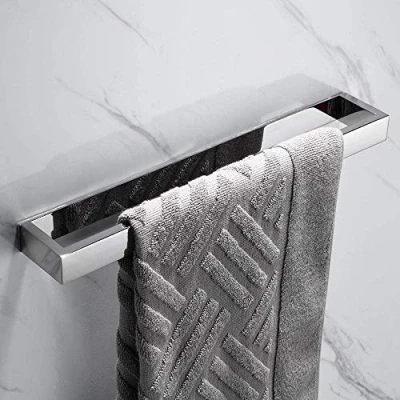 Immagine di Melairy Bagno Portasciugamani 40CM Autoadesivo Per Porta Salviette in Acciaio Inossidabile Asciugamano Cromo