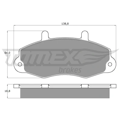 Immagine di TOMEX brakes TX 10 66 Kit pastiglie freno Assale anteriore FORD: Transit Mk4 Camion pianale/Telaio, Mk3 Van