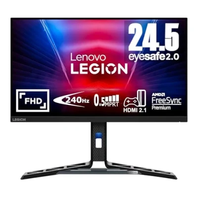 Immagine di Lenovo Legion R25f 30 Monitor FullHD 24.5&#039;&#039; con EyeSafe (VA, 240Hz, 0.5ms, HDMI+DP, FreeSync Premium, Altoparlanti) Regolazione inclinazione/Pivot/Giro Nero