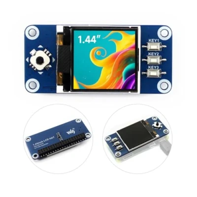 Immagine di Waveshare 1.44inch LCD Display Hat 128x128 Pixel SPI Interface Direct pluggable onto Raspberry Series Boards Examples for Pi/Arduino/STM32 Driver ST7735S