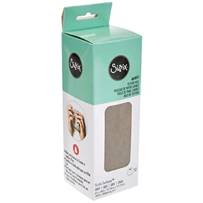 Immagine di Sizzix 664911 Rotolo di tessuto Surfacez, 15,2 x 48, colore Grigio, Lega acciaio, 15.2x122 cm