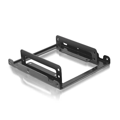 Immagine di Adattatore 3.5&quot; metallico per l&#039;installazione di 2 2.,5&quot; dischi rigidi nel computer, colore nero