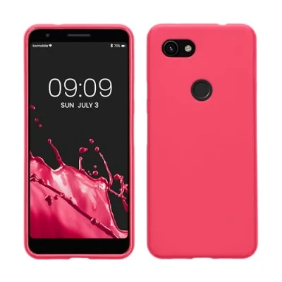 Immagine di kwmobile Custodia Compatibile con Google Pixel 3a Cover Back Case per Smartphone in Silicone TPU Protezione Gommata rosa shocking