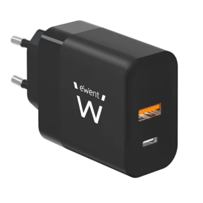 Immagine di Ewent Caricabatterie USB C, Caricatore Rapido GaN Fast C e A per Tablet Notebook, 45W iPhone 16/15/14 anteriori, iPad Pro/Air, Air/Pods Pro, Samsung,Huawei,XiaoMi etc., Nero