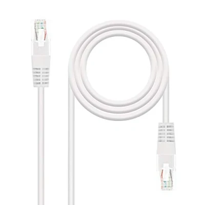 Immagine di Nanocable 10.20.0110 W Cavo di rete Ethernet RJ45 Cat. 5E UTP AWG24, bianco, 10 mts