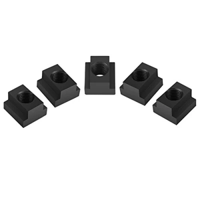 Immagine di tuerca t 5 pezzi Finitura a con ossido nero dadi filettatura m14 Inserti nelle cave tabelle delle macchine utensili adatto per scanalatura
