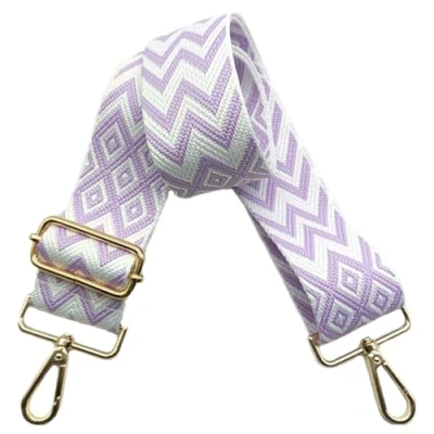 Immagine di Tracolla per Borsa Donna 5cm Larga Tracolla, Tracolle Regolabile, Cinghie con Fibbia Oro Borsetta, Crossbody in Tela Accessori DIY(Viola Chiaro), 19