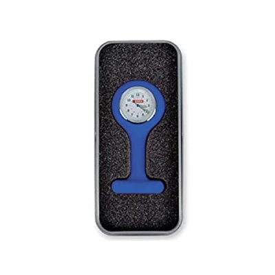 Immagine di Gima Orologio per Infermieri in Silicone, Quandrante Rotondo, Colore Blu, Scatola di Alluminio
