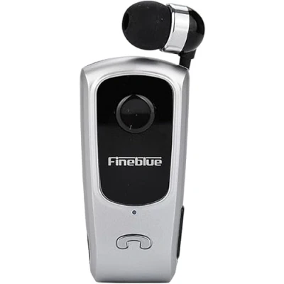 Immagine di SQUADO Auricolari Bluetooth in ear con clip, filo retrattile, microfono, cancellazione attiva del rumore