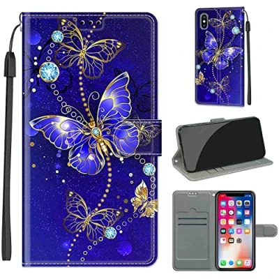 Immagine di TOMYOU Cover per iPhone X, Custodia XS Interno TPU Antiurto Portafoglio, Supporto Stand, Compatibile con X/iPhone