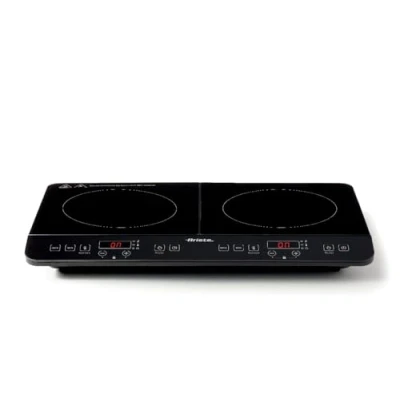Immagine di Ariete 1998 Piastra a induzione doppia portatile, Vetroceramica, 2000W + 1500W, 10+8 livelli di potenza, Timer fino 4 ore, Sicurezza bambini, Nero