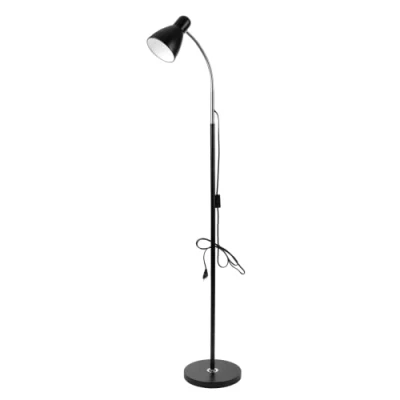 Immagine di Virone LAR Lampada Da Terra Con Braccio Flessibile 155 cm max 20W E27 (Nero)