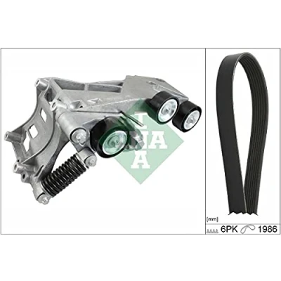 Immagine di INA 529 0233 10 Kit cinghie Poly V Controllare corsa libera generatore ed ev. sostituire MERCEDES BENZ: Classe A, B