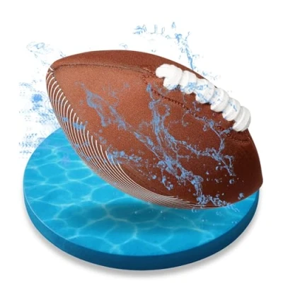 Immagine di Mini palla da calcio americana &quot;Touchdown&quot;, in neoprene, gonfiabile, per adulti e bambini, ideale spiaggia, piscina, giardino o mare, pallone spiaggia con superficie antiscivolo, colore: