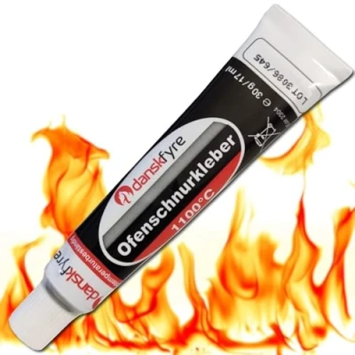 Immagine di Danskfyre colla refrattaria per camino pietra e guarnizione stucco resistente al calore fino a 1000 gradi fermit HT 1100
