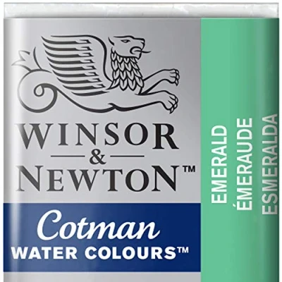 Immagine di Winsor &amp; Newton 301696 Cotman Colori Acquerello, Viridian, Bianco (Emerald), 1.9x1.6x1.1 cm