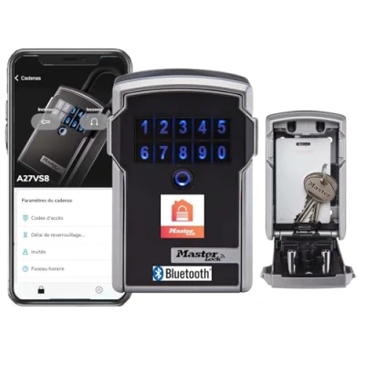 Immagine di Master Lock 5441EURD Cassaforte per Chiavi Bluetooth, Montaggio a Parete, Casseta di Sicurezza