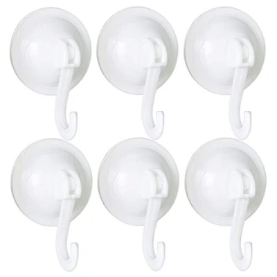 Immagine di FANGZIDM 6 Pezzi Ganci Ventose Potenti Riutilizzabile Non mark Impermeabile 70MM Appendiabiti da Parete per Cappotti Sciarpe Asciugamani Borse Chiavi in Bagno Cucina Ufficio